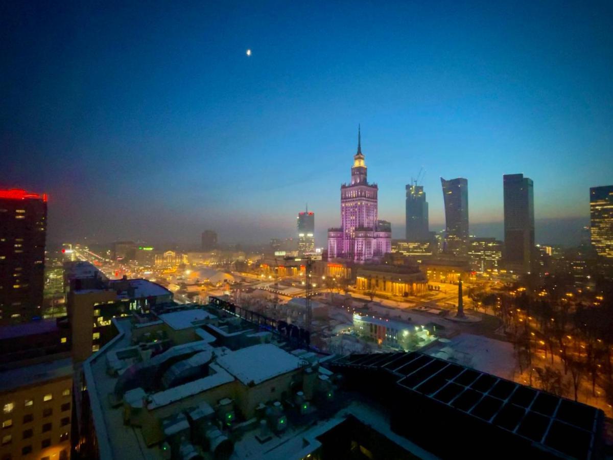 Super Apartament Blue Scisle Centrum Dwie Linie Metra Netflix Wifi 300 Mbs Panorama Miasta Warsaw Exterior photo