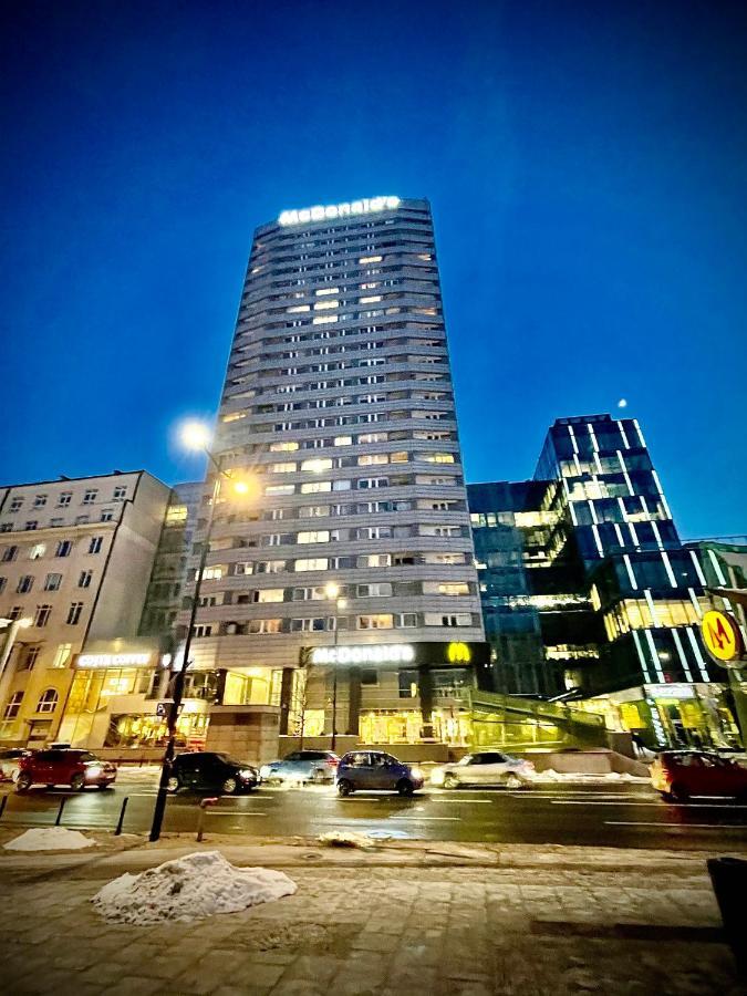 Super Apartament Blue Scisle Centrum Dwie Linie Metra Netflix Wifi 300 Mbs Panorama Miasta Warsaw Exterior photo