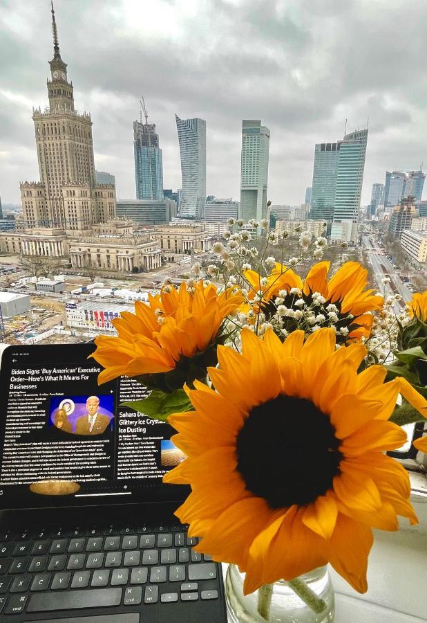 Super Apartament Blue Scisle Centrum Dwie Linie Metra Netflix Wifi 300 Mbs Panorama Miasta Warsaw Exterior photo